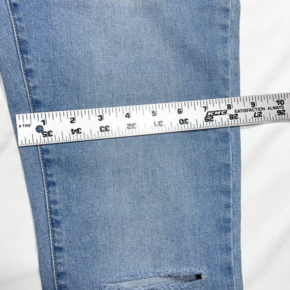 Vans Off the Wall Denim Jeans Women 5/27 Blue Distressed Straight Fit High Rise - Picture 10 of 10